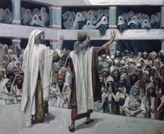 Moses & Aaron Speak to the People Watercolor on Paper James J Tissot 1836-1902 French Jewish Museum New York - 18 x 24 in.