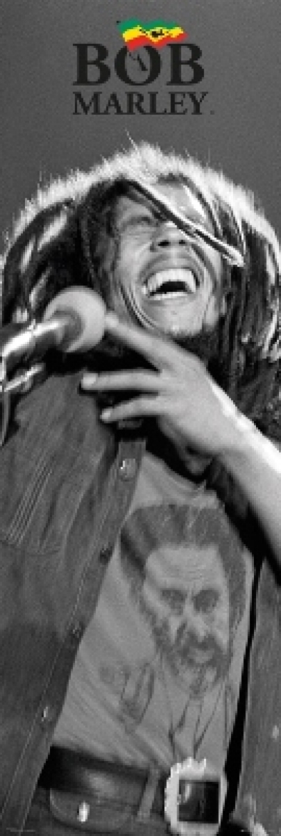 Bob Marley Black & White Door Poster Print - 21 x 62 in.