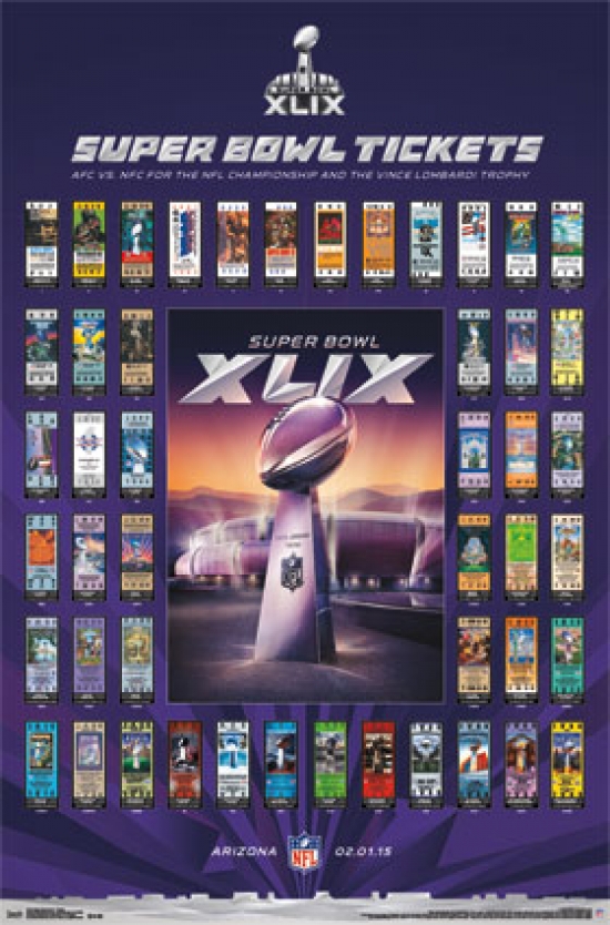 Super Bowl Xlix  Tickets Poster Print