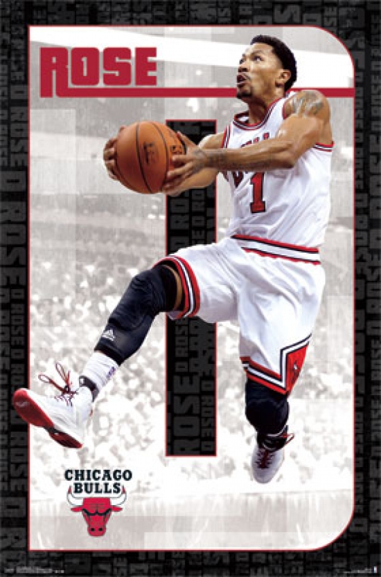 Chicago Bulls - Derrick Rose 2014 Poster Print - 24 x 36 in.