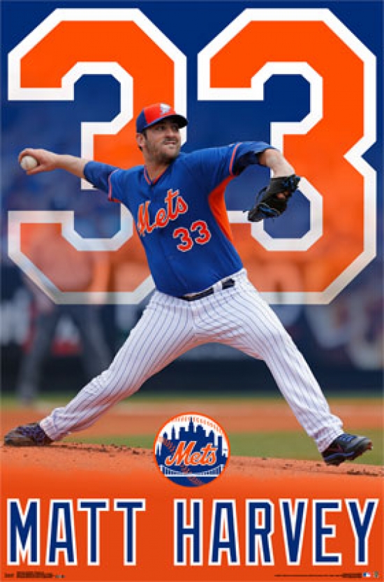 New York Mets - M Harvey 15 Poster Print