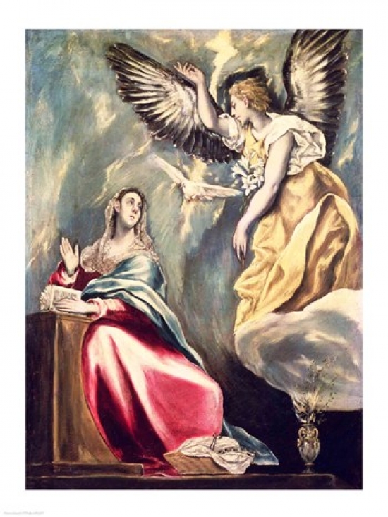 The Annunciation Poster Print by El Greco - 18 x 24 in.