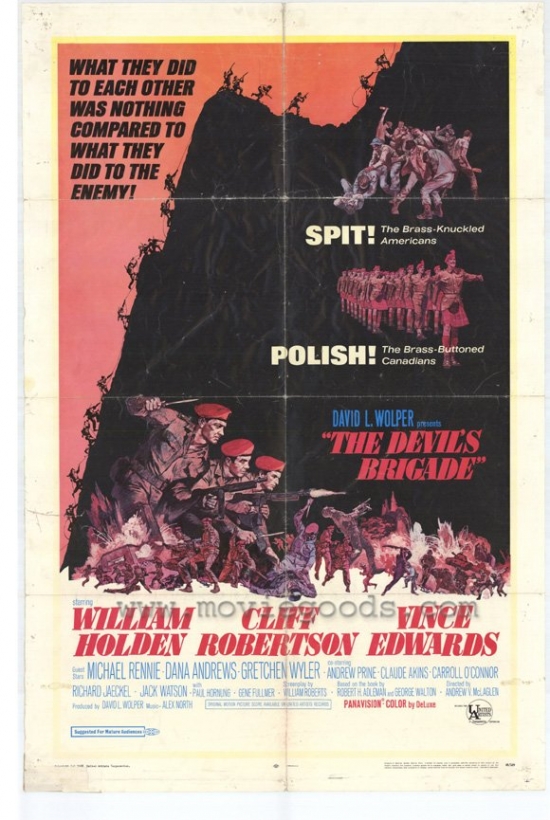 MOVAF1384 The Devils Brigade Movie Poster - 27 x 40 in.