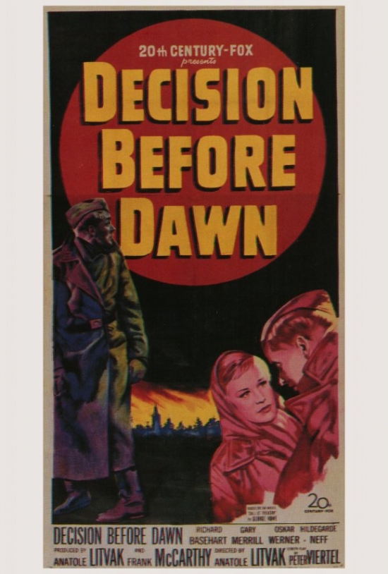MOVAF9320 Decision Before Dawn Movie Poster - 27 x 40 in.