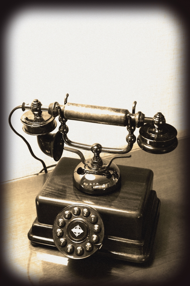 Old-Fashioned Telephone Poster Print by Carson Ganci, 22 x 34 - Large