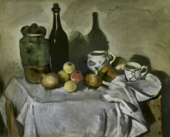 Still Life with Table Utensils Paul Cezanne 1839-1906 French Poster Print - 18 x 24 in.