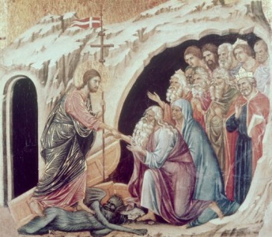 Descent to Hell Panel From the Maesta 1308-11 Duccio Di Buoninsegna Ca1255-Ca1319 Italian Tempera on Wood - 18 x 24 in.