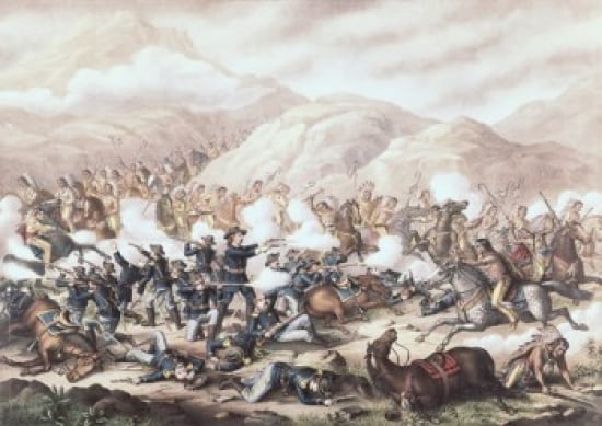 Battle of the Big Horn Cprt. 1899 Kurz & Allison Art Publishers American Poster Print - 18 x 24 in.