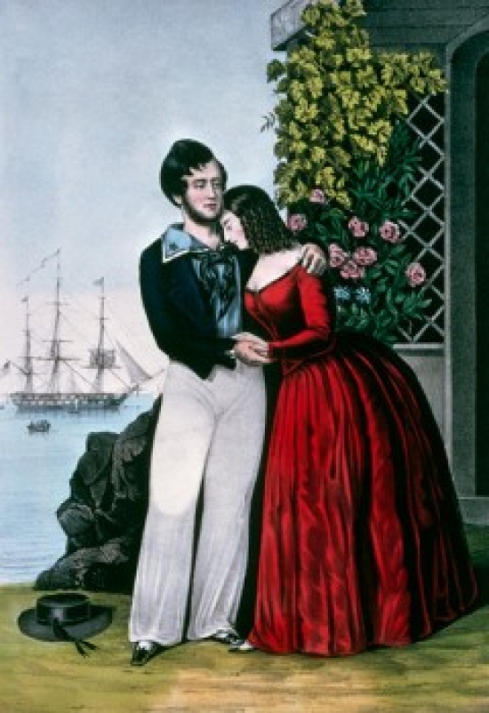 The Sailors Adieu Currier & Ives Color Lithograph 1847 1857-1907 Washington Dc Library of Congress - 18 x 24 in.