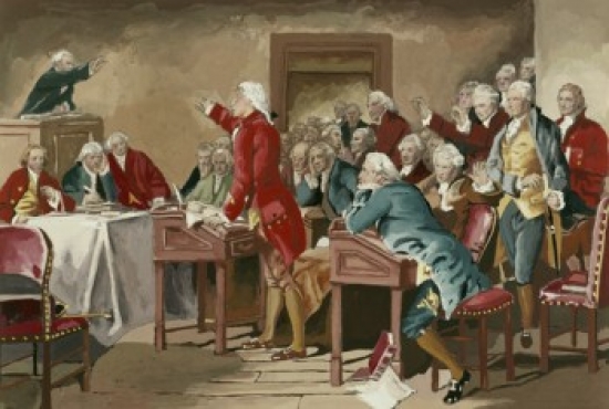 SAL900128252 Patrick Henry Addressing the Virginia Assembly American History Poster Print - 18 x 24 in.
