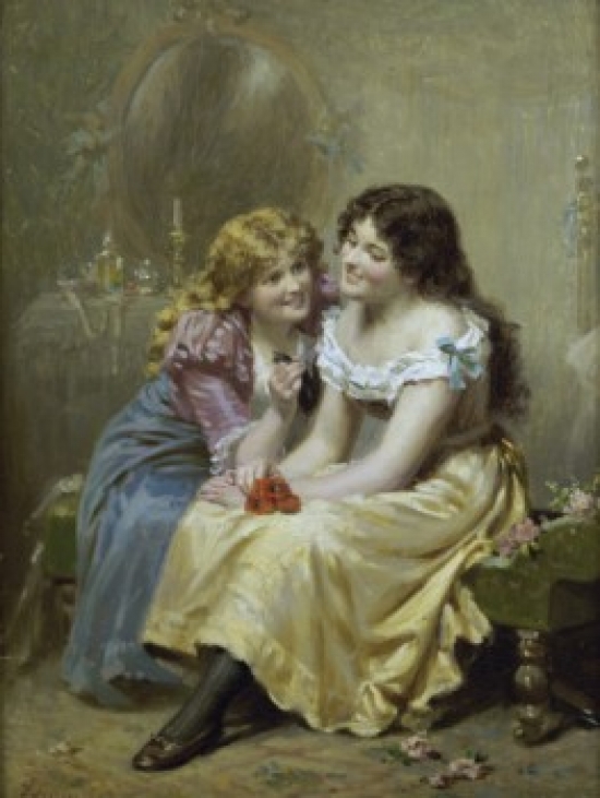 The Missing Curl Edwin Thomas Roberts 1840-1917 British Poster Print - 18 x 24 in.
