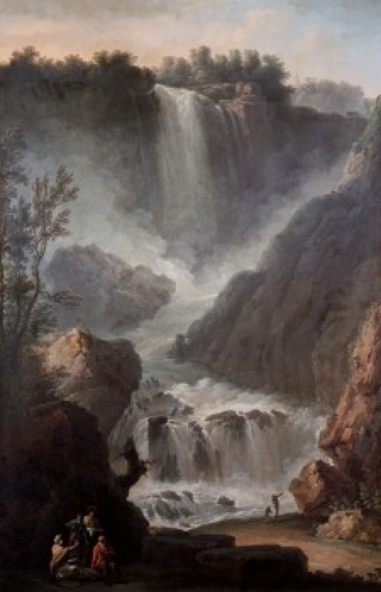 SAL900141479 The Falls of Terni Claude-Joseph Vernet 1714-1789 French Christies Images New York USA Poster Print - 18 x 24 in.