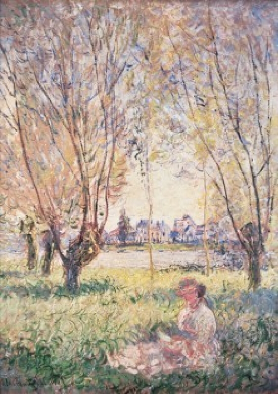 SAL900170 Woman Seated Under the Willows 1880 Claude Monet 1840-1926 French National Gallery of Art Washington Dc - 18 x 24 in.