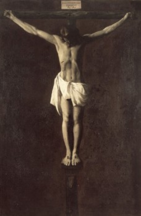 Christ on the Cross Francisco De Zurbaran 1598-1664 Spanish Oil on Canvas Art Institute of Chicago Illinois USA - 18 x 24 in.
