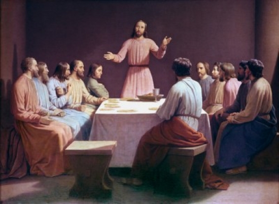 SAL9002686 The Last Supper Christoffer W. Eckersberg 1783-1853 Danish Poster Print - 18 x 24 in.