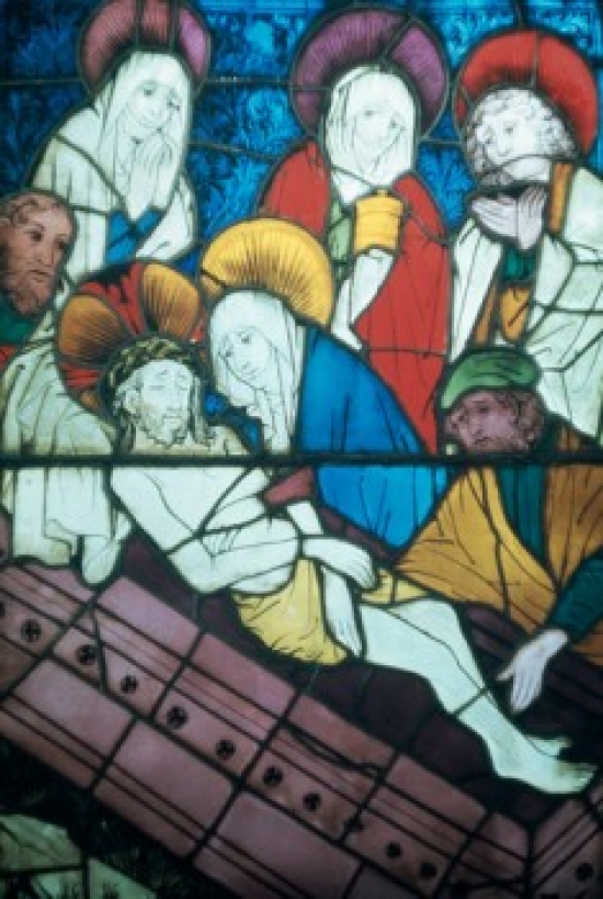 Entombment Panel Stained Glass Poster Print - 18 x 24 in.