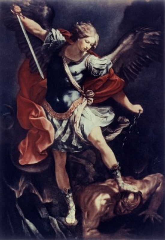 Archangel Michael Guido Reni 1575-1642 Bolognese Poster Print - 18 x 24 in -  BrainBoosters, BR2639276