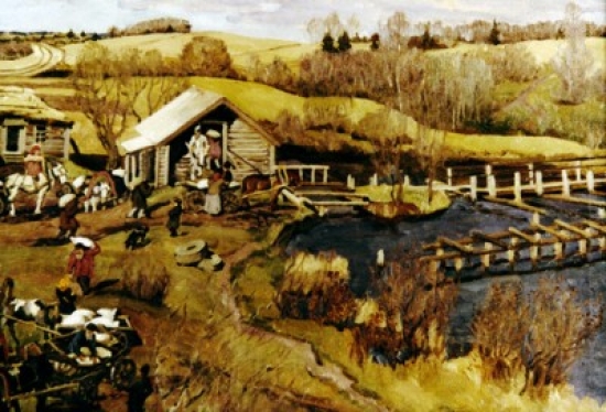 October Mill by K.Huon 1913 Poster Print