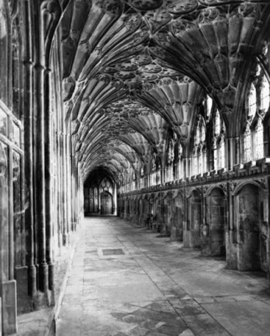 SAL9902546 Corridor of a Cathedral Gloucester Cathedral Gloucester England Poster Print - 18 x 24 in.