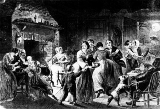 SAL995103035 New Years Eve by Unknown Artist Litograph 1861 Artist Unknown Poster Print - 18 x 24 in.