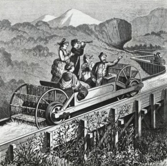 Hydraulic Railway 1876 Artist Unknown Poster Print - 18 x 24 in.