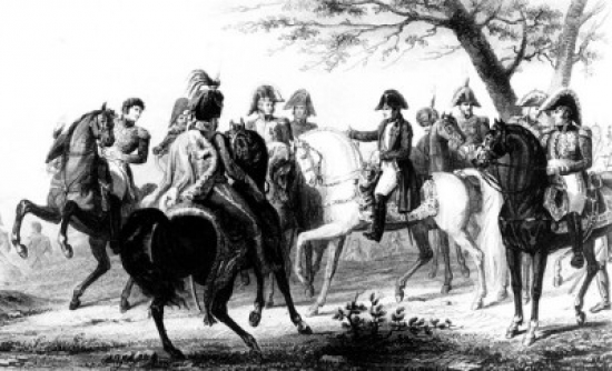 SAL995140 Napoleon Gives the Order of Battle Leading to the Battle of Austerlitz by Artist Unknown Poster Print - 18 x 24 in.