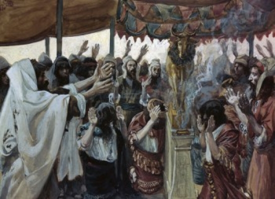 SAL999120 The Golden Calf James Tissot 1836-1902 French Jewish Museum New York Poster Print - 18 x 24 in.