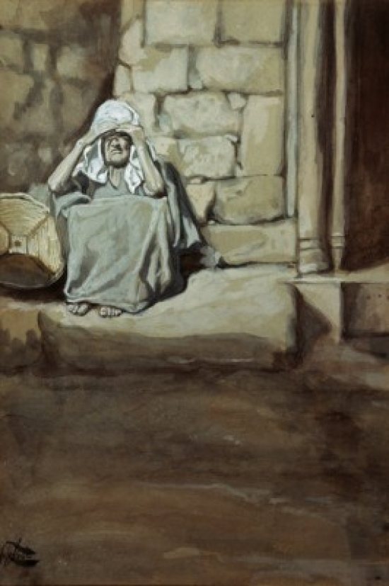 SAL999128 Miriam Shut Out From the Camp James Tissot 1836-1902 French Jewish Museum New York Poster Print - 18 x 24 in.