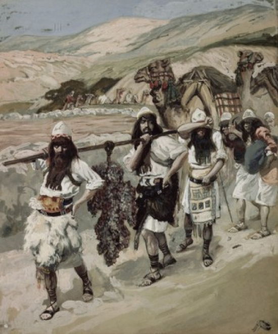 SAL999129 The Grapes of Canaan James Tissot 1836-1902 French Jewish Museum New York USA Poster Print - 18 x 24 in.