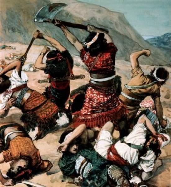 Shamgar the Son of Anath James Tissot 1836-1902 French Jewish Museum New York City Poster Print - 18 x 24 in.