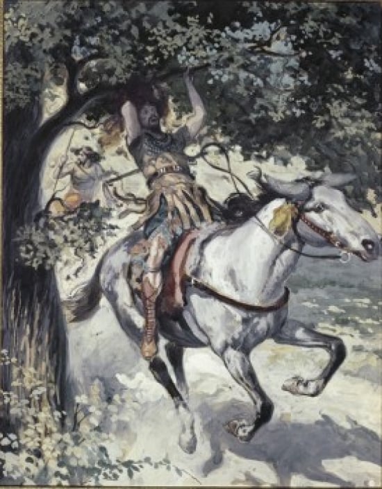 SAL999271 Absalom Hanging on the Oak Tree James Tissot 1836-1902 French Jewish Museum New York USA Poster Print - 18 x 24 in.