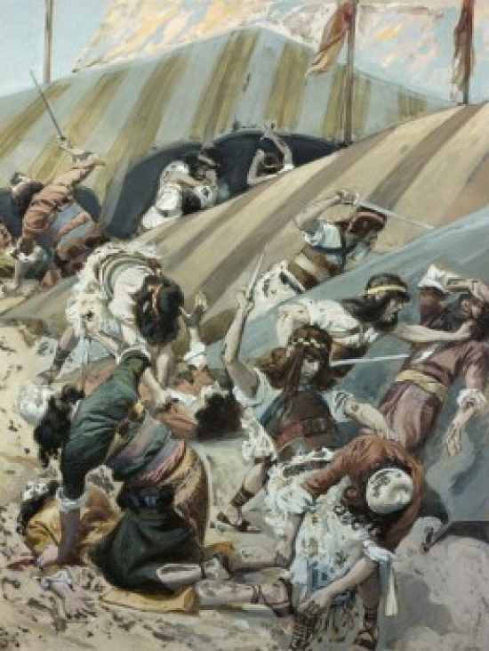 SAL999482 The Massacre of the Idolators James J. Tissot 1836-1902 French Jewish Museum New York Poster Print - 18 x 24 in.
