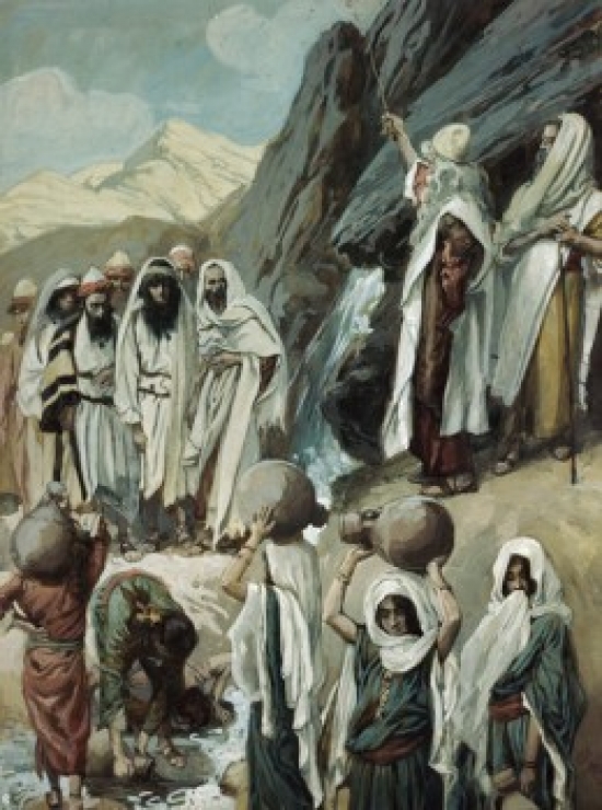 SAL999483 Moses Strikes the Rock James J. Tissot 1836-1902 French Jewish Museum New York Poster Print - 18 x 24 in.