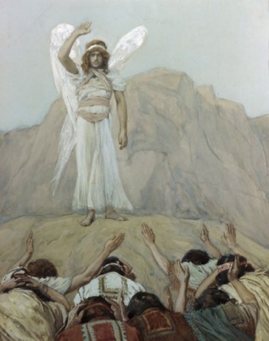 SAL999494 The Angels Rebuke James J. Tissot 1836-1902 French Jewish Museum New York Poster Print - 18 x 24 in.