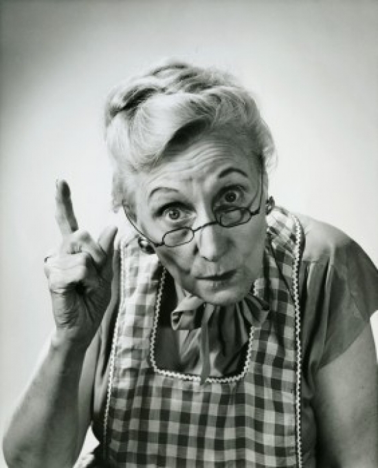 SAL2554271 Portrait of a Senior Woman Pointing Poster Print - 18 x 24 in.