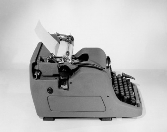 Studio Shot of Typewriter Poster Print - 18 x 24 in.