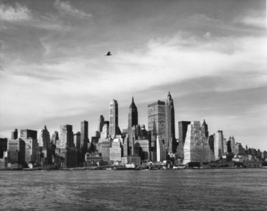 Skyscrapers on the Waterfront Manhattan New York City New York USA Poster Print - 18 x 24 in.