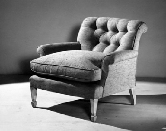 Empty Armchair in a Room Poster Print - 18 x 24 in.