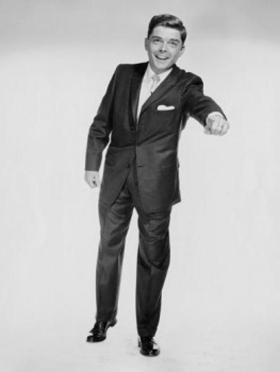 Businessman Pointing Forward Poster Print - 18 x 24 in.