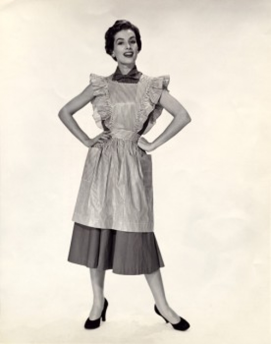 Portrait of a Young Woman Standing with Her Arms Akimbo Poster Print - 18 x 24 in.