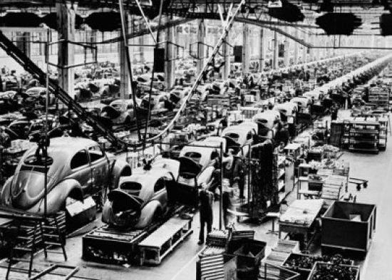 Cars Being Assembled in an Automobile Manufacturing Plant Wolfsburg Germany Poster Print - 18 x 24 in.