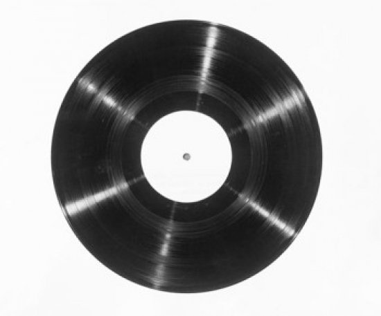 Close-Up of a Record Poster Print - 18 x 24 in.
