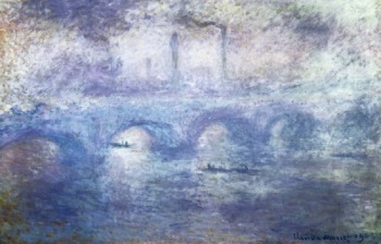 The Waterloo Bridge Effect of Fog 1903 Claude Monet 1840-1926 French Oil on Canvas State Hermitage Museum St - 18 x 24 in.