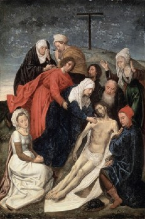 The Lamentation Hugo Van Der Goes C 1440-1482 Netherlandish Russian State Museum St Petersburg Poster Print - 18 x 24 in.