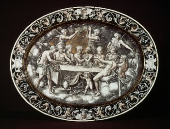 Wedding Feast of Cupid & Psyche Pierre Courteys 16th C Walters Art Gallery Baltimore Maryland Poster Print - 18 x 24 in.