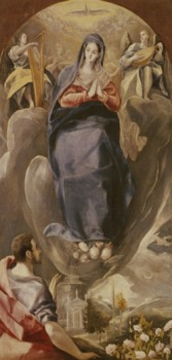 The Immaculate Conception El Greco 1541-1614 Greek Iglesia Santa Cruz Toledo Poster Print - 18 x 24 in.
