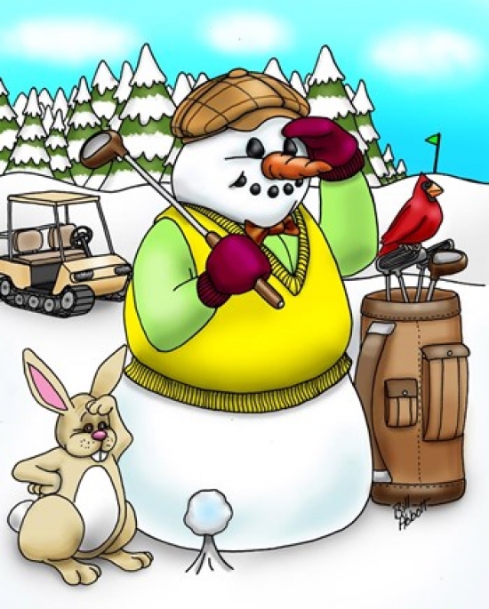 The Golfer Poster Print by Bill Abbott - 16 x 20 in.