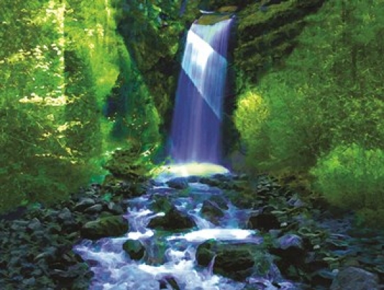 Waterfall B Poster Print by Jeff Maraska - 28 x 22 in.