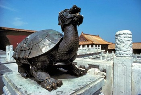 China Beijing Forbidden City Turtle Statue Poster Print by Ric Ergenbright Danitadelimont - 34 x 23 in.