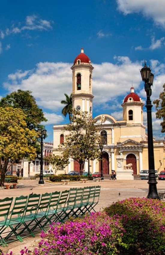 PDDCA11BBA0435 Beautiful Immaculate Conception Catholic Church in Cienfuegos Cuba Poster Print by Bill Bachmann